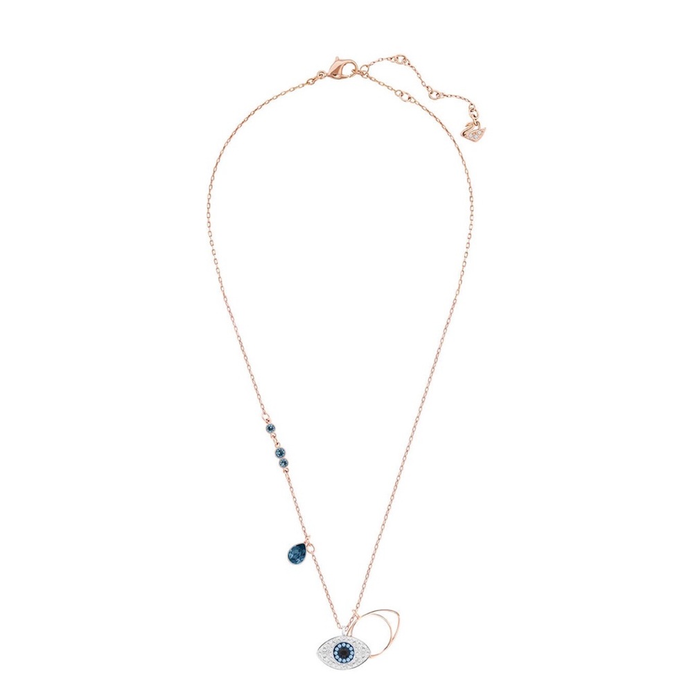 Swarovski Crystal evil eye necklace duo